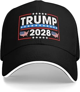 Black Trump 2028 patriotic baseball hat