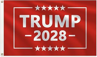 Red Trump 2028 outdoor banner